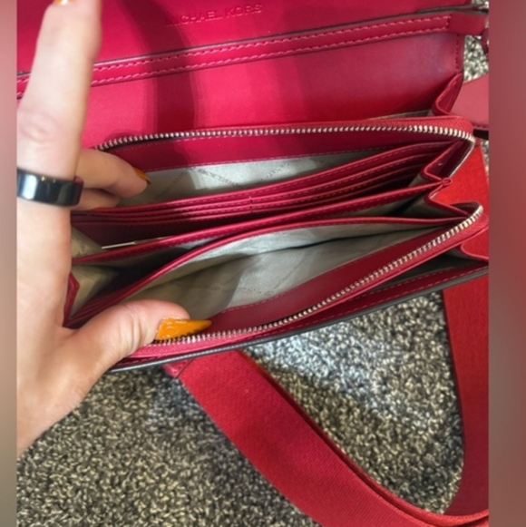 3pc Michael Kors Jet Set Large Ombré Signature Logo Crossbody & Wallet Bundle - Picture 12 of 16